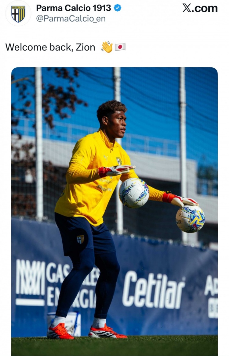 开云体育官方网站-即将复出，帕尔马官推晒铃木彩艳训练照：欢迎回来，彩艳